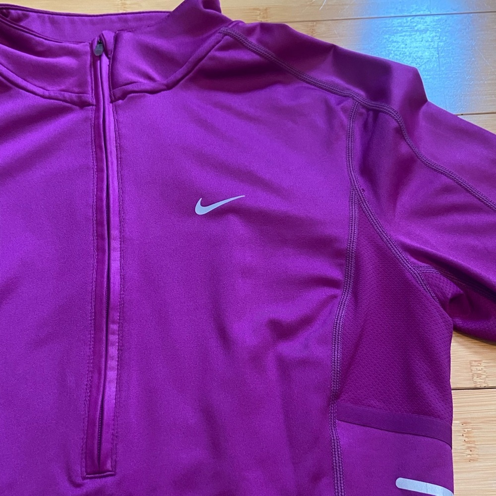 Nike Dri-Fit Half Zip Running Pullover Magenta Women’s Small - Picture 3 of 11